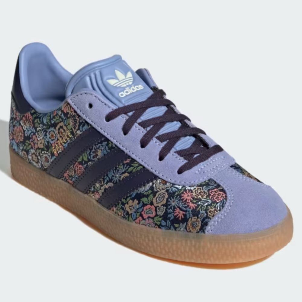 Adidas Originals Gazelle x Liberty London Shoes kids girls 1.5 Floral emroidery